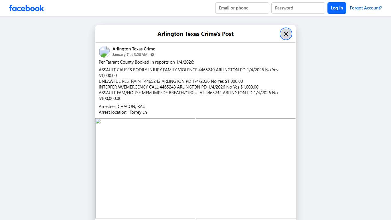 Per Tarrant County Booked In... - Arlington Texas Crime Facebook