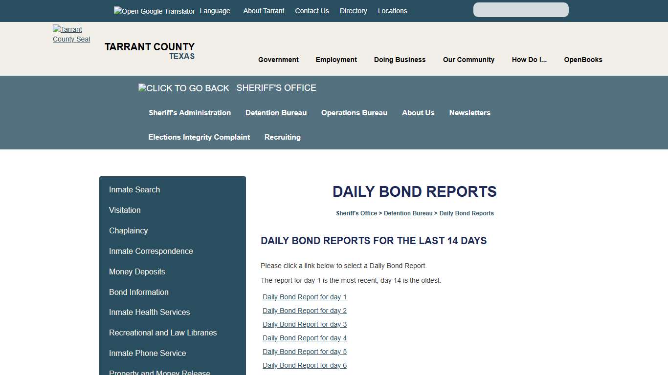 Daily Bond Reports